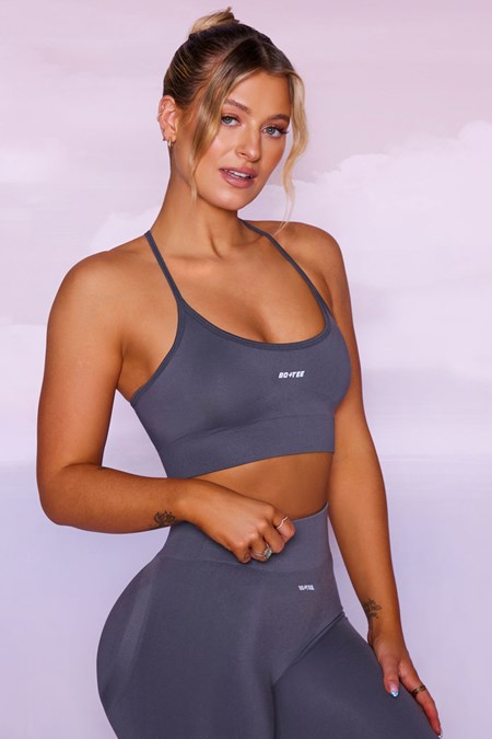 Bo+Tee Circuit Seamless Sports Bra Gris | RULT97463