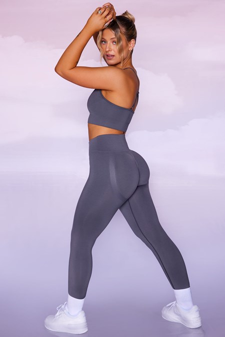 Bo+Tee Superset Curved Cintura Seamless Leggings Gris | VMHG35127