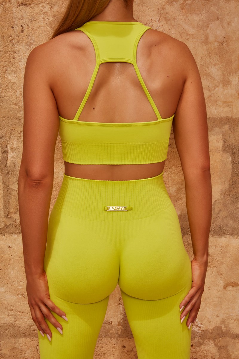 Bo+Tee Accelerate Cut Out Sports Bra Verde | XTOD94376