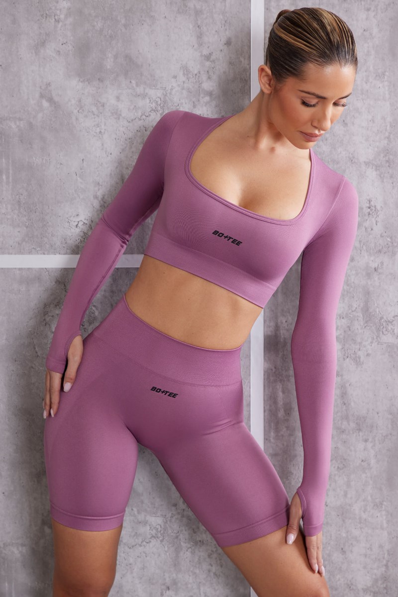 Bo+Tee Change The Game Ciclismo Shorts Mauve | XJQT69504