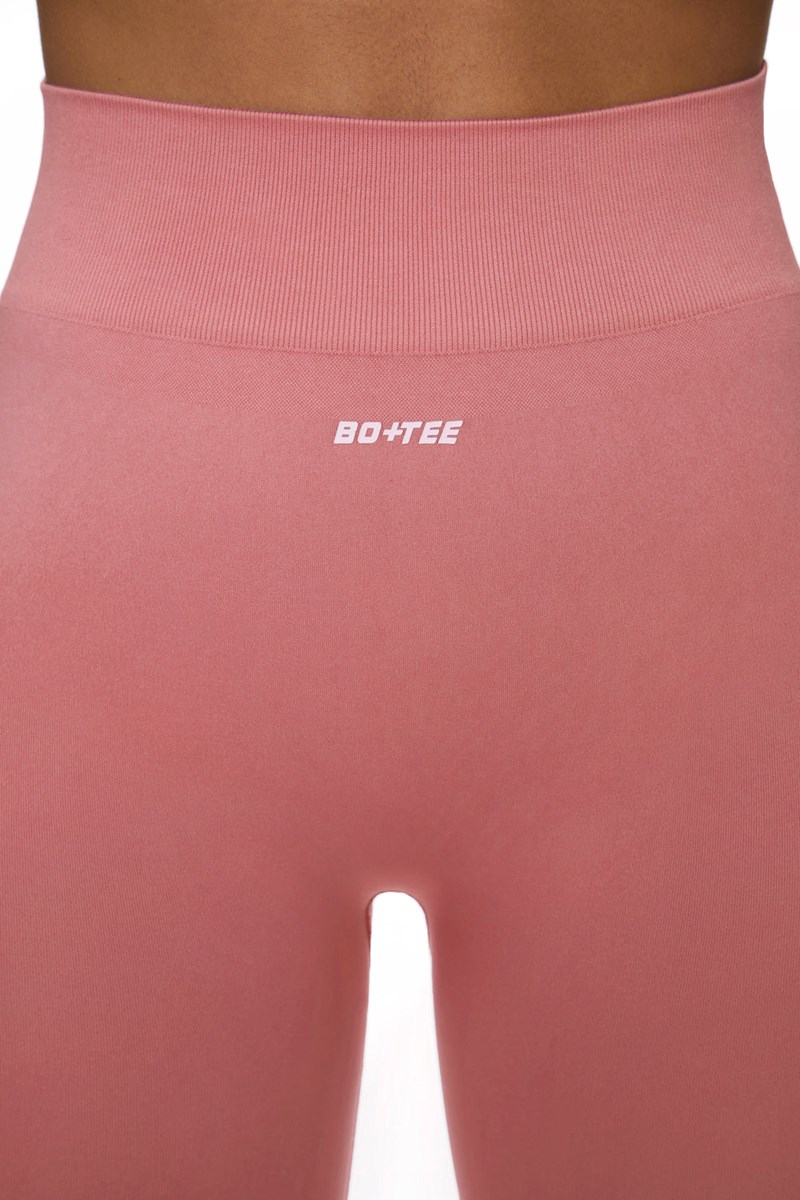 Bo+Tee Change The Game Seamless High Cintura Ciclismo Shorts Rosas | XNKO39408