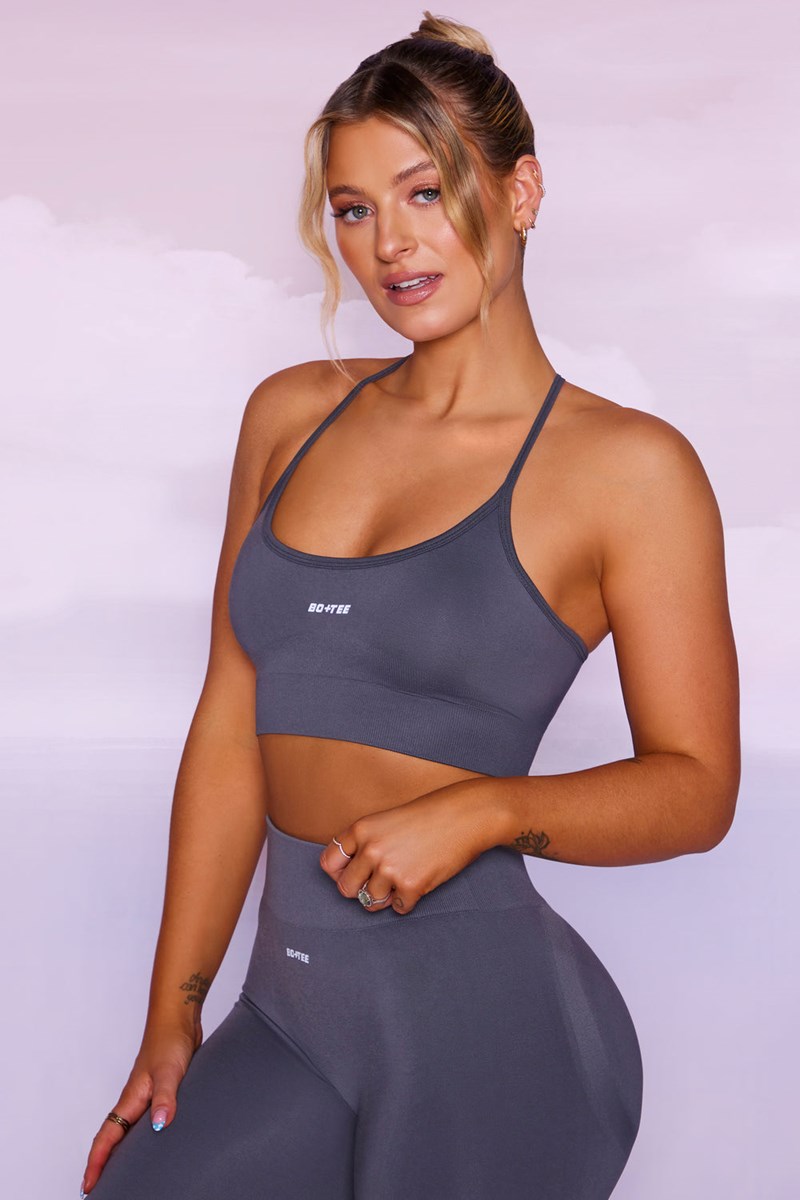 Bo+Tee Circuit Seamless Sports Bra Gris | RULT97463