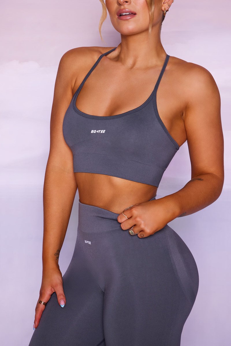 Bo+Tee Circuit Seamless Sports Bra Gris | RULT97463