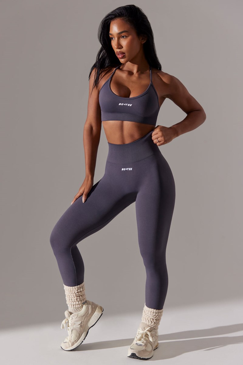 Bo+Tee Dedicated High Cintura Super Sculpt Leggings Gris | UHMP51689