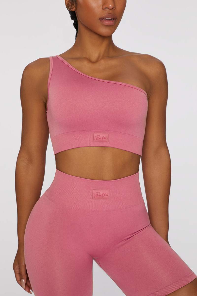 Bo+Tee Empowered Seamless Asymmetric Crop Top Rosas | NPTG42596