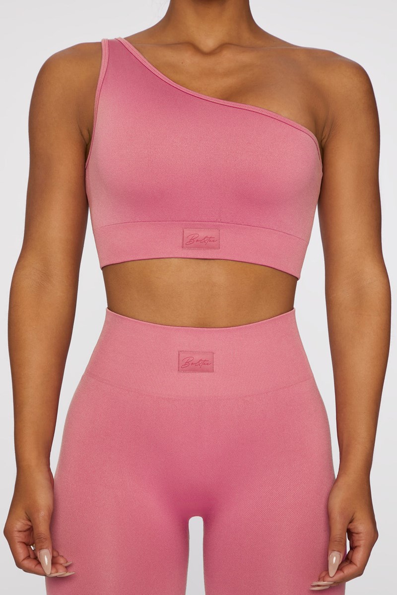 Bo+Tee Empowered Seamless Asymmetric Crop Top Rosas | NPTG42596