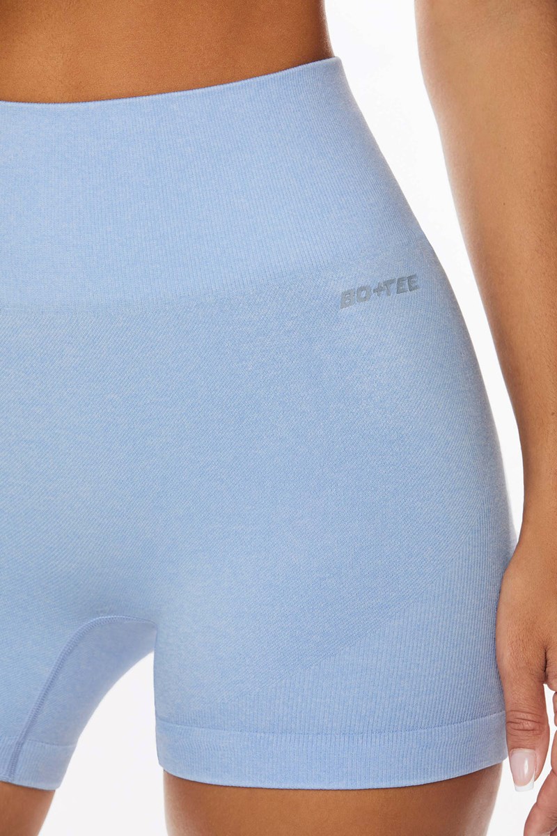 Bo+Tee Endurance Seamless Mini Shorts Azules | JWNT52947