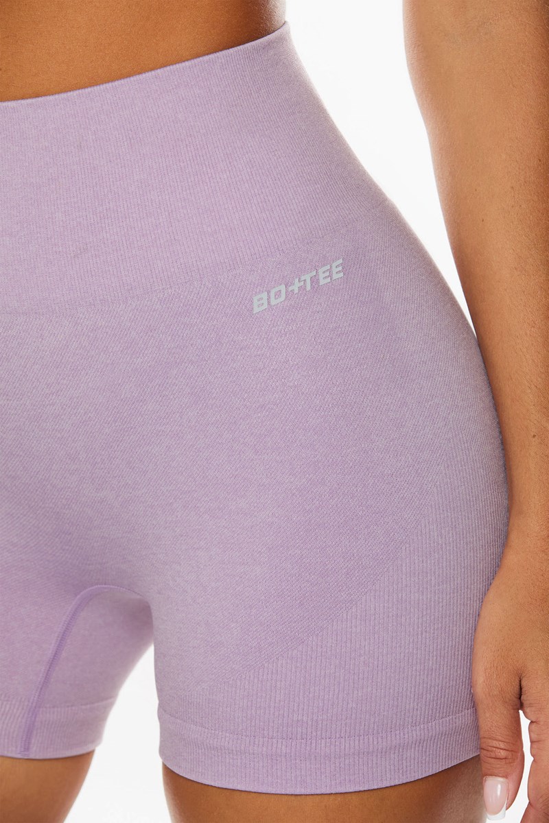 Bo+Tee Endurance Seamless Mini Shorts Lilac | WXAT09581