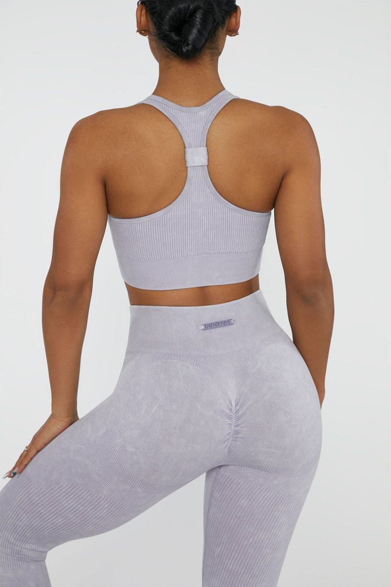 Bo+Tee Iconic Square Neck Sports Bra Lilac | DKMP67819