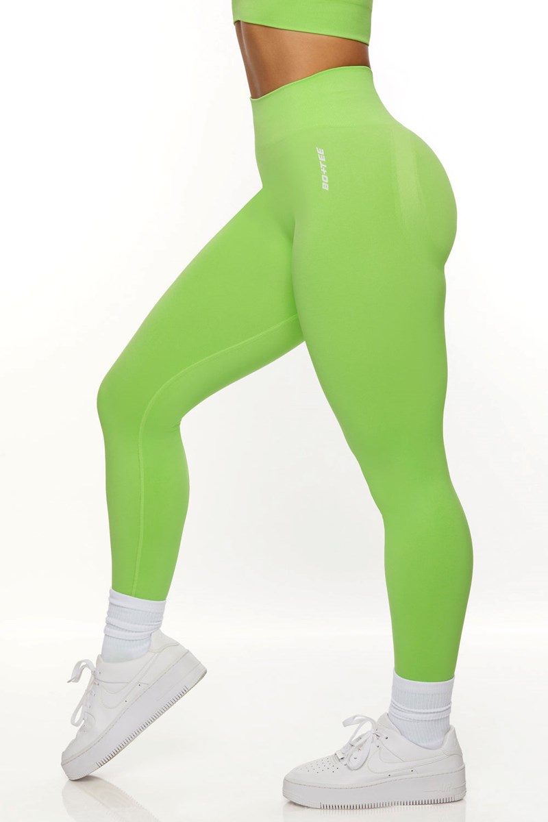 Bo+Tee Motivation High Cintura Seamless Leggings Verde | HVGI47901