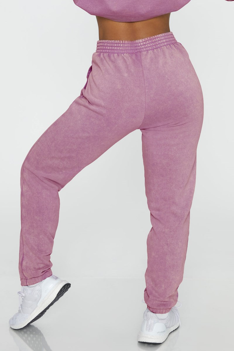 Bo+Tee Renew Full Length Cuffed Joggers Berry | CQTU27081