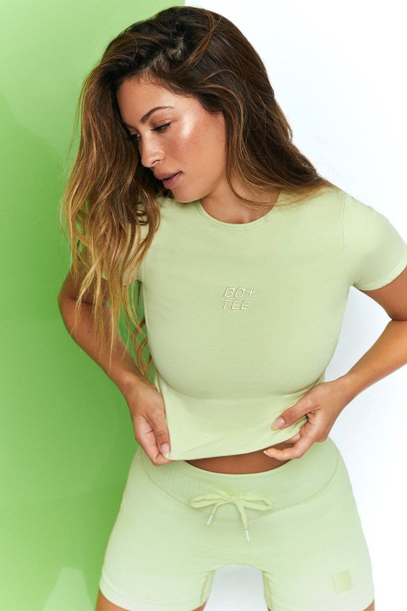 Bo+Tee Stay On Top Baby Tee Lime | PLUK46190