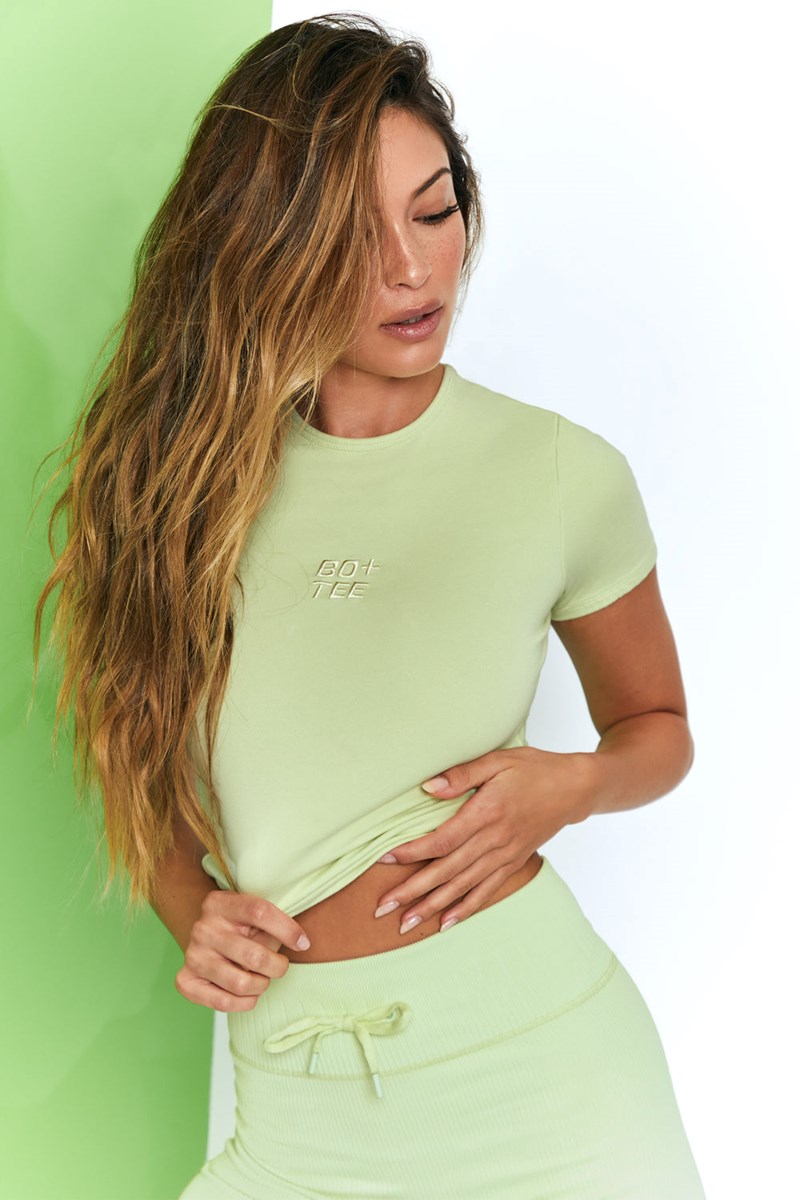 Bo+Tee Stay On Top Baby Tee Lime | PLUK46190