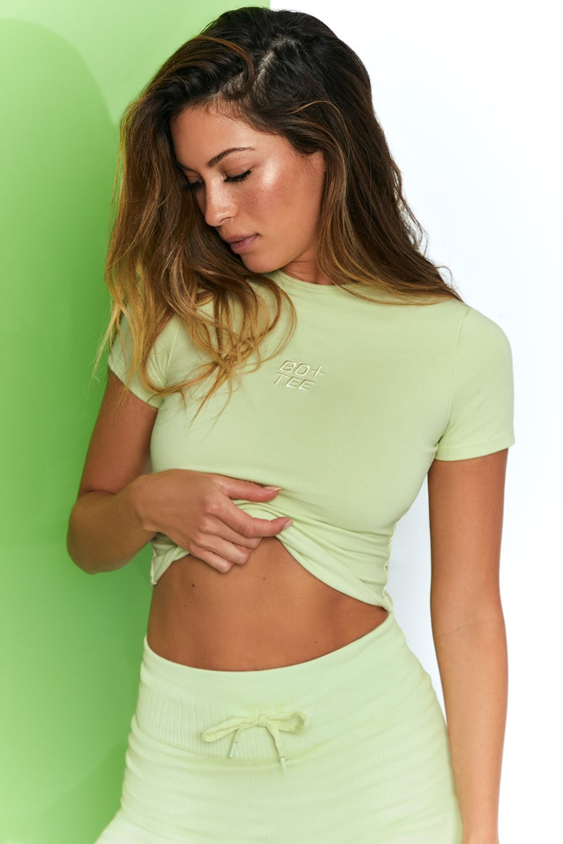 Bo+Tee Stay On Top Baby Tee Lime | PLUK46190