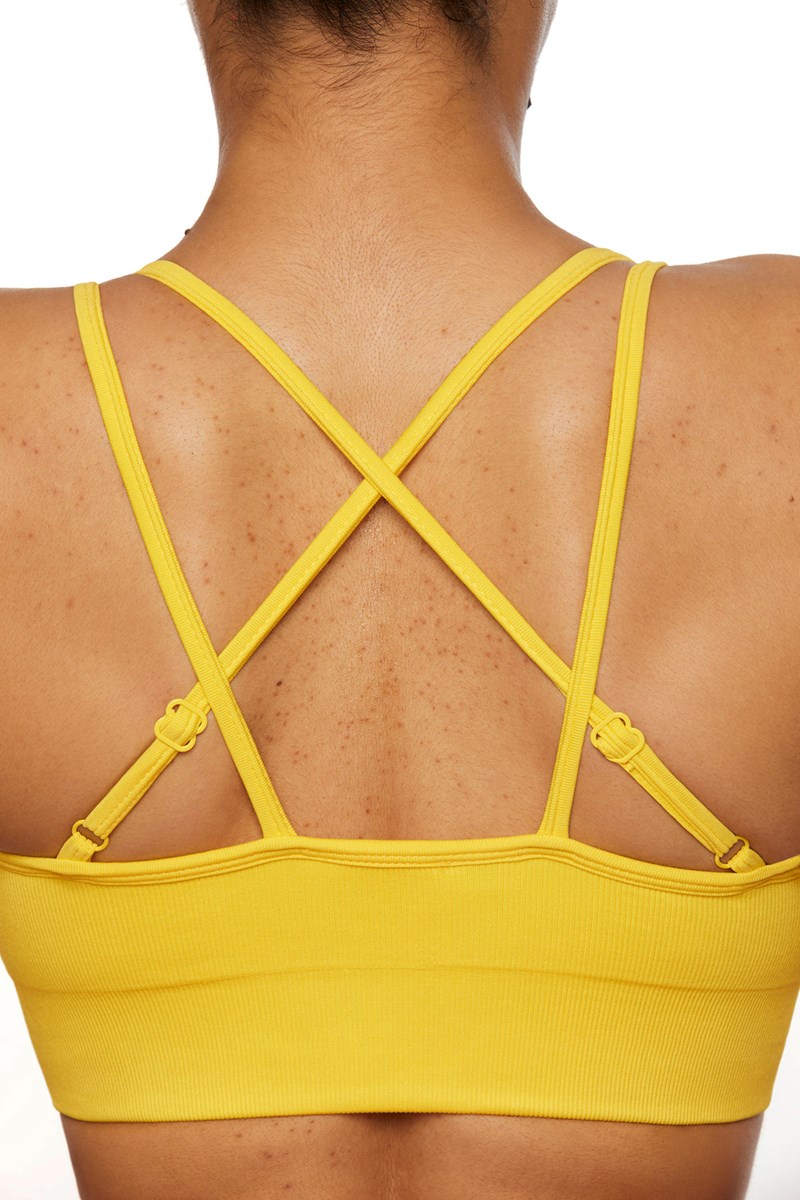 Bo+Tee Streamline Seamless Supportive Sports Bra Amarillo | BARO02734