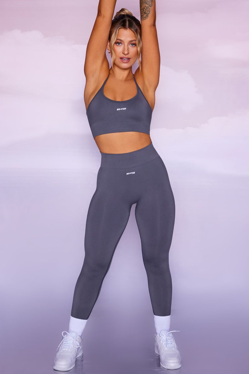 Bo+Tee Superset Curved Cintura Seamless Leggings Gris | VMHG35127