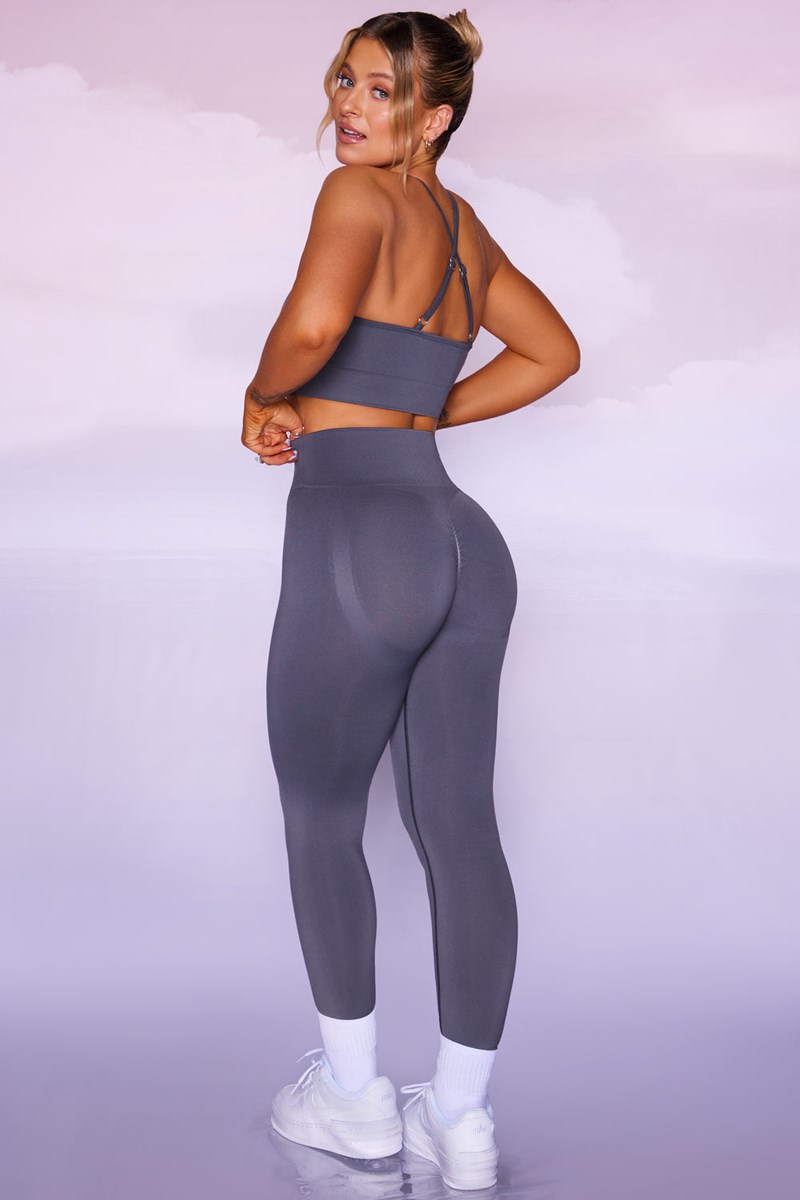 Bo+Tee Superset Curved Cintura Seamless Leggings Gris | VMHG35127