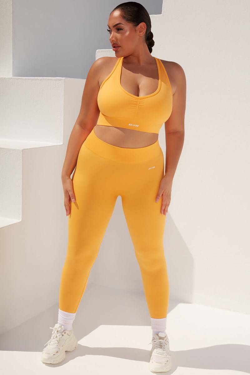 Bo+Tee Surge Curved Cintura Leggings Naranjas Claro | BEAN50278