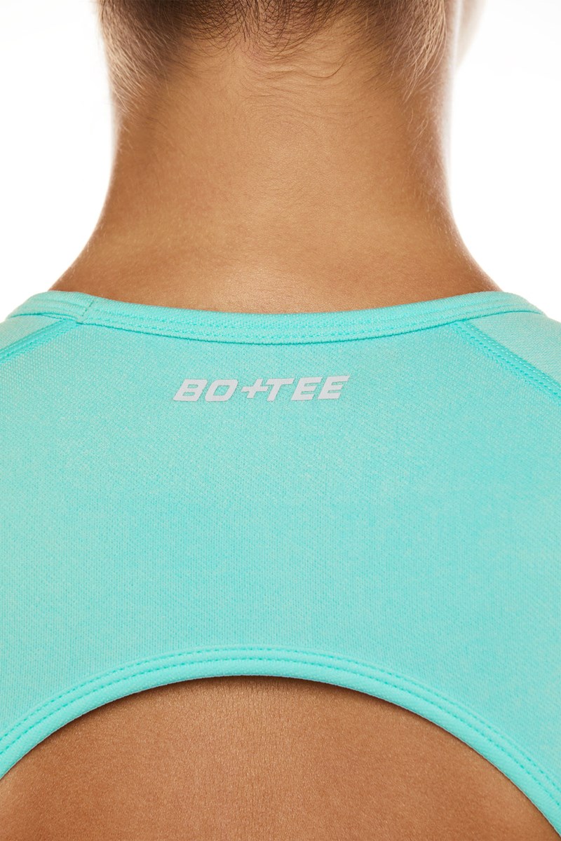 Bo+Tee Tenacity Seamless Backless Crop Top Azules | YRUZ41389