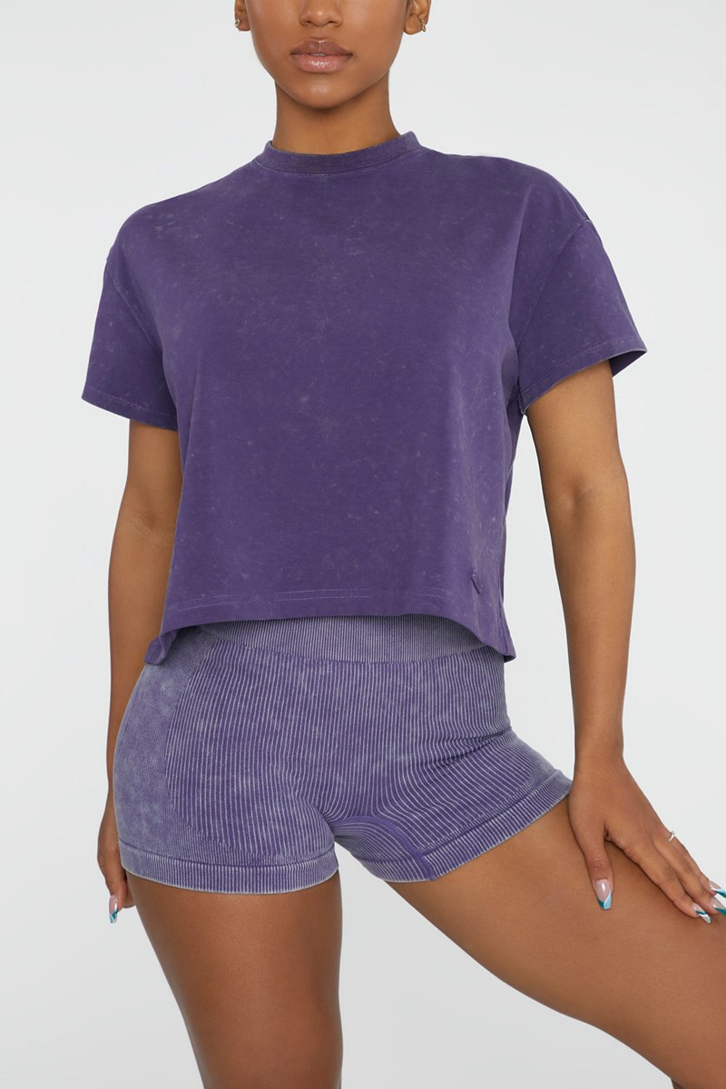 Bo+Tee Ultimate Oversized T-Shirt Violet | KTIV64739