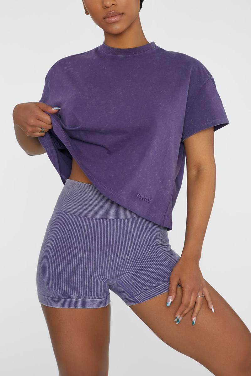 Bo+Tee Ultimate Oversized T-Shirt Violet | KTIV64739