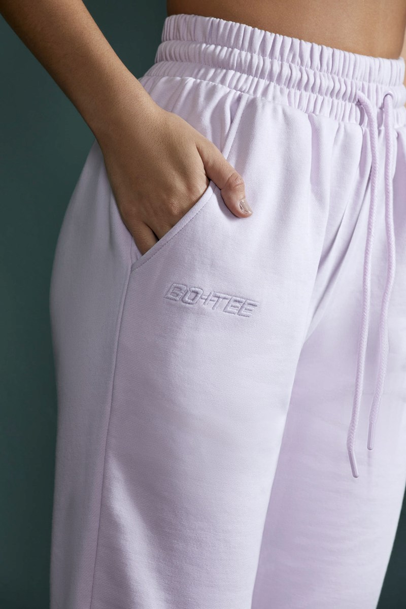 Bo+Tee Wellness Jogger Bottoms Lilac | KVOR39047