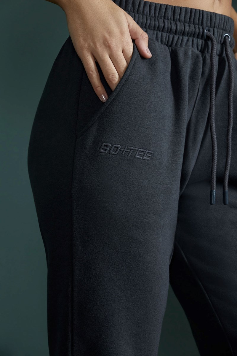 Bo+Tee Wellness Jogger Bottoms Negras | FQYZ34970